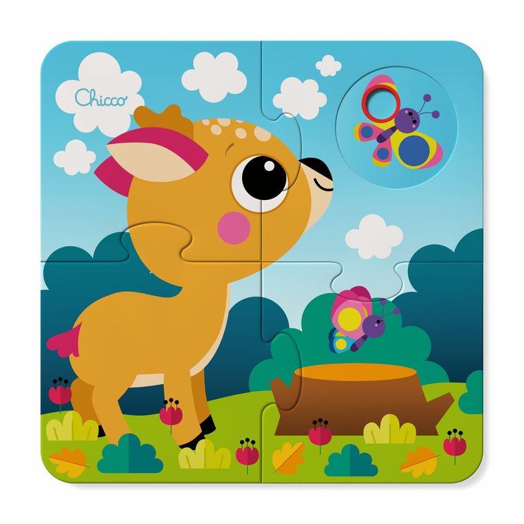 Chicco, Baby Sense & Focus, zestaw pierwszych puzzli