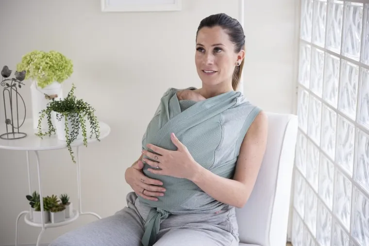 Chicco, Boppy Comfyhug, nosidło, Silver Green