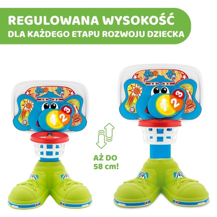Chicco, Fit&Fun, Koszykówka 123, zabawka interaktywna