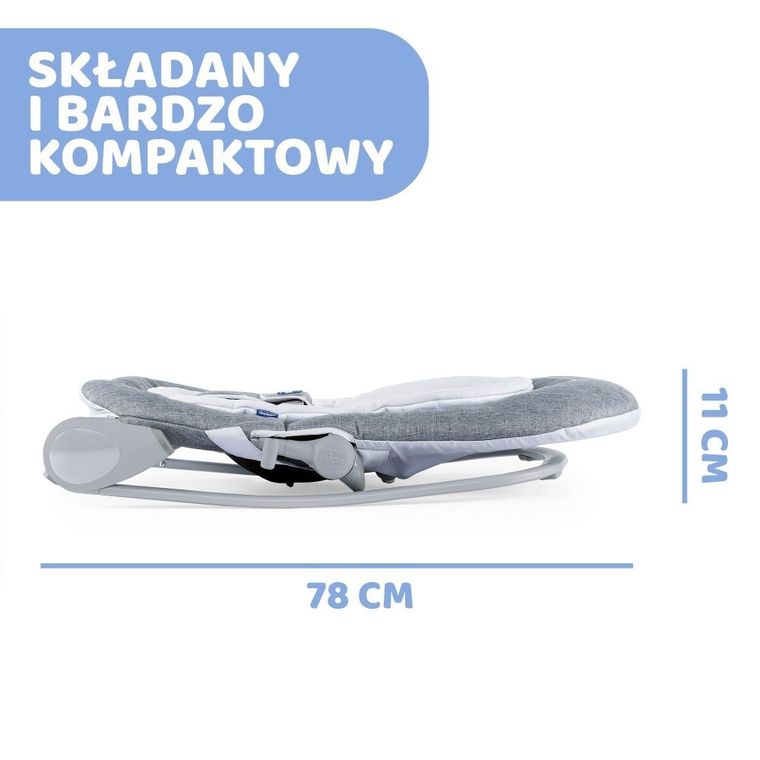 Chicco, Hoopla, leżaczek, bujaczek, 2w1, titanium