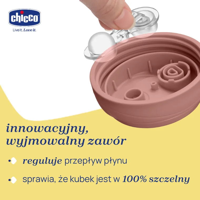 Chicco, kubek treningowy, niekapek z twardym ustnikiem, szary, 6m+, 200 ml