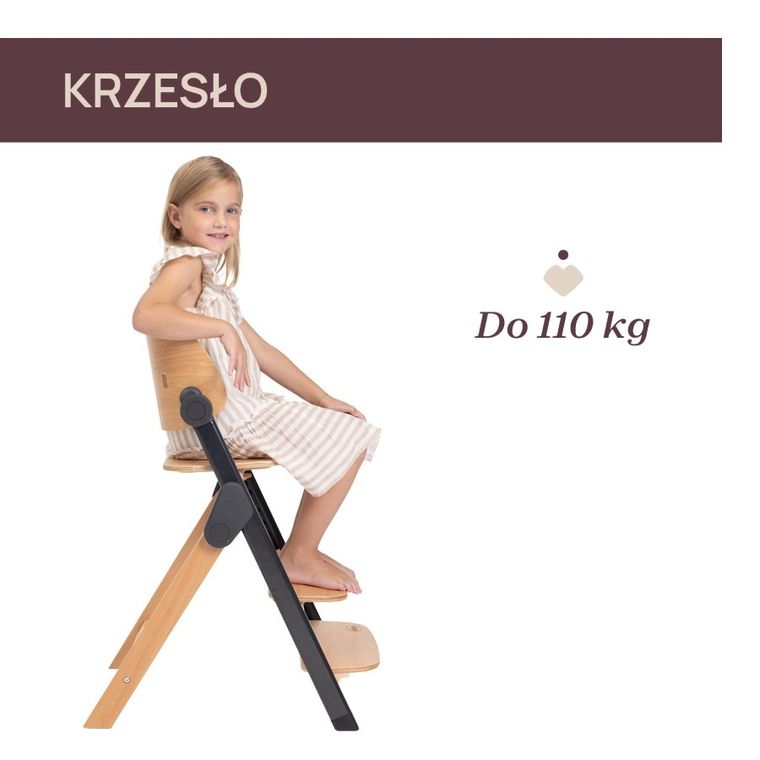 Chicco, Meraviglia, ewolucyjne krzesełko do karmienia, ebony