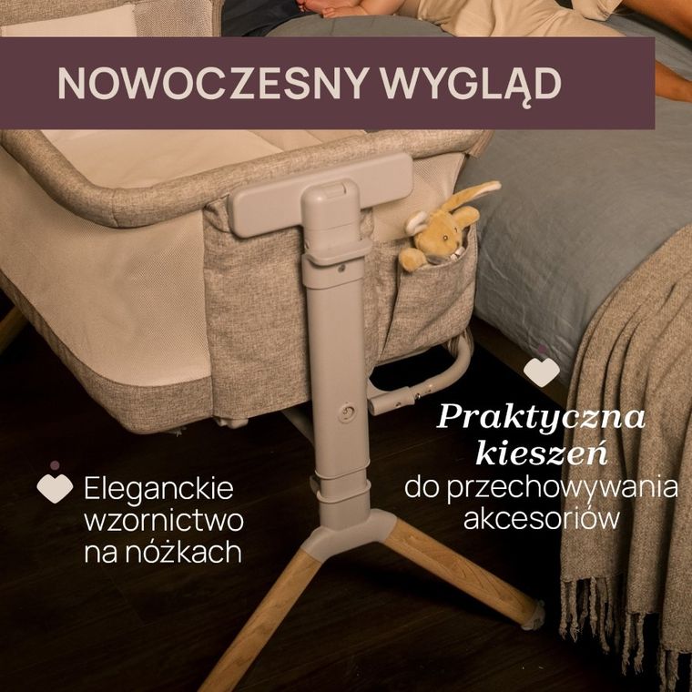 Chicco, Next2Me Armonia, łóżeczko dostawne, scandinavian