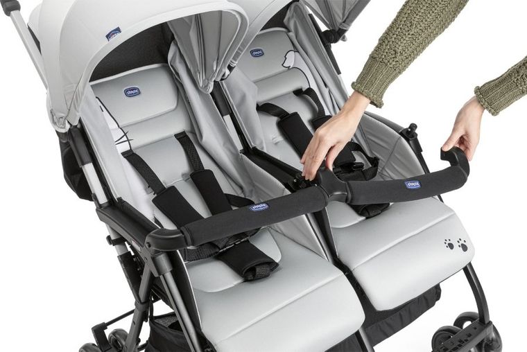 Chicco, Ohlalà Twin, wózek bliźniaczy, Silver Cat