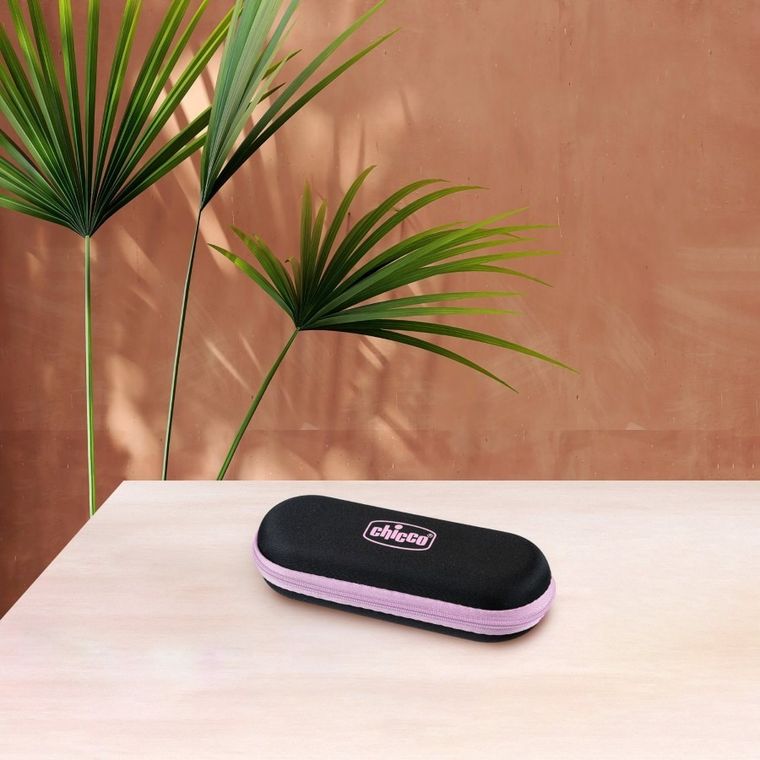 Chicco, okulary przeciwsłoneczne z etui, lustrzane, czerwone, 24m+