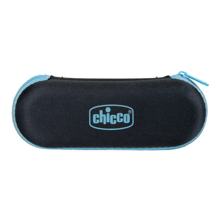 Chicco, okulary przeciwsłoneczne z etui, lustrzane, niebieskie, 36m+