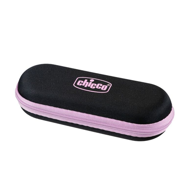 Chicco, okulary przeciwsłoneczne z etui, lustrzane, różowe, 36m+