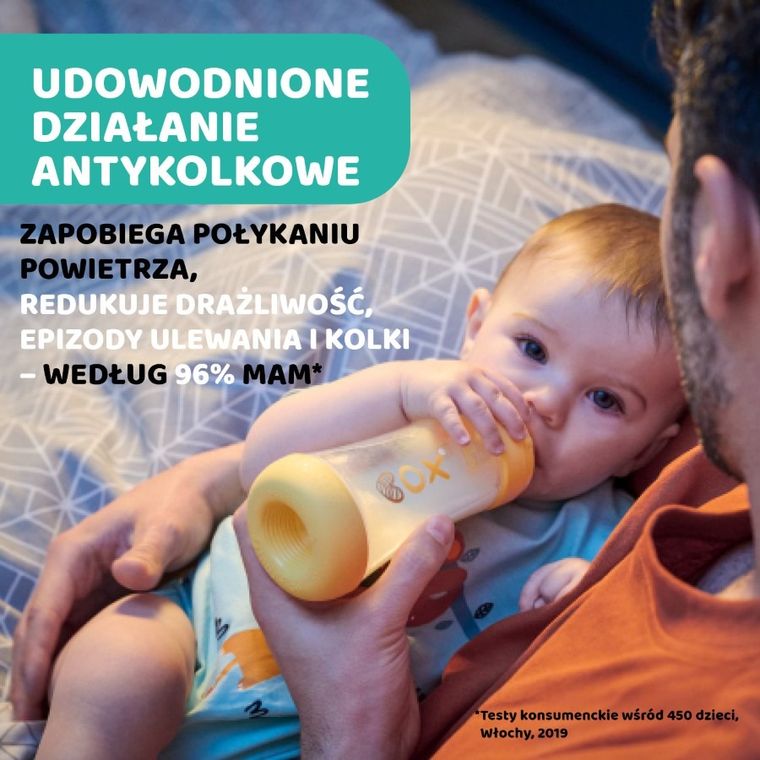 Chicco, Perfect5, butelka antykolkowa, blue, 2m+, 240 ml