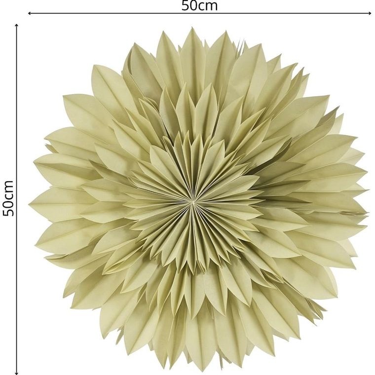 Christmas Decoration, gwiazda dekoracyjna 3D, wisząca, papierowa, zielona, 50 cm