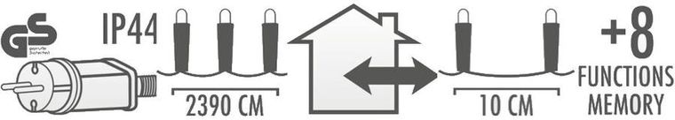 Christmas Decoration, lampki druciki, girlanda, zimny biały, 240 LED