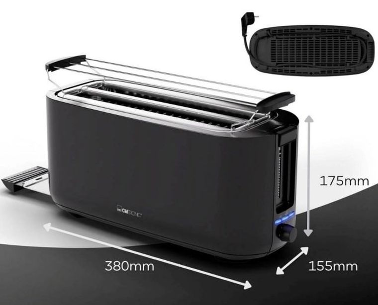 Clatronic, toster, czarny, TA 3802