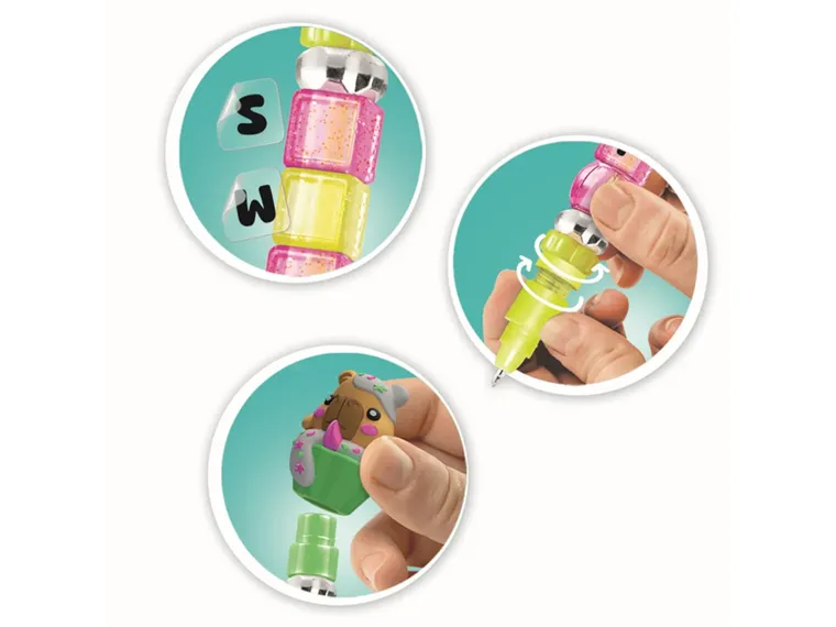 Clementoni, Idea, Mini fabryka długopisów z wiadomością, zestaw kreatywny, Przekąski