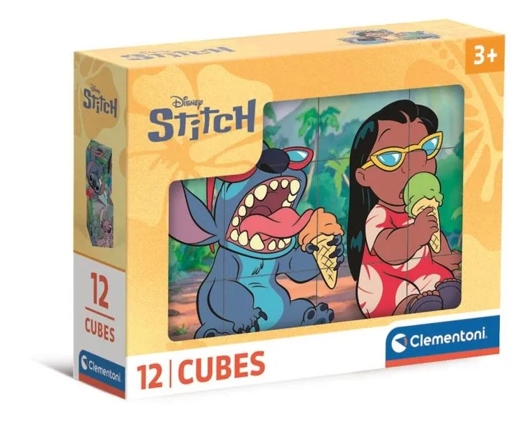 Clementoni, Lilo i Stitch, klocki obrazkowe, 12 elementów