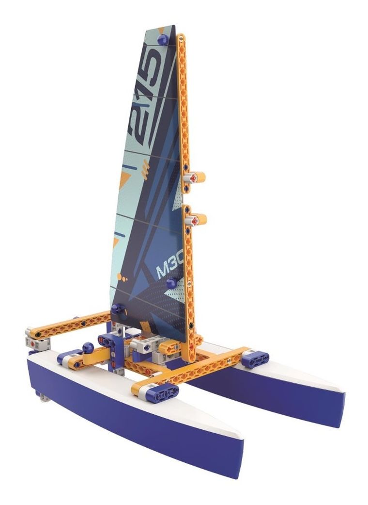Clementoni, Naukowa Zabawa, Laboratorium Mechaniki, pływający trimaran, zestaw konstrukcyjny