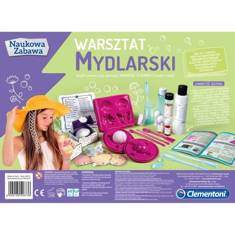 Clementoni, Naukowa Zabawa, Warsztat mydlarski, zestaw edukacyjny