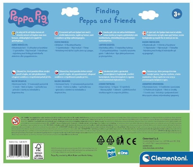 Clementoni, Świnika Peppa, Zabawy, gra edukacyjna