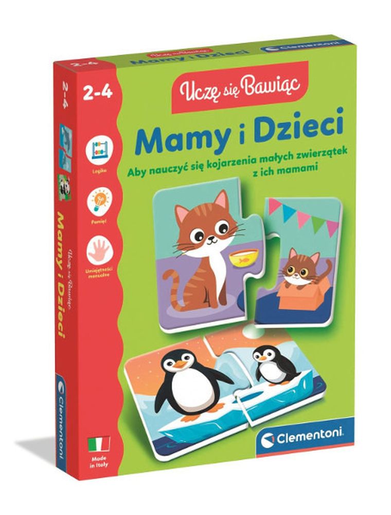 Clementoni, Uczę się Bawiąc, Mamy i dzieci, układanka edukacyjna
