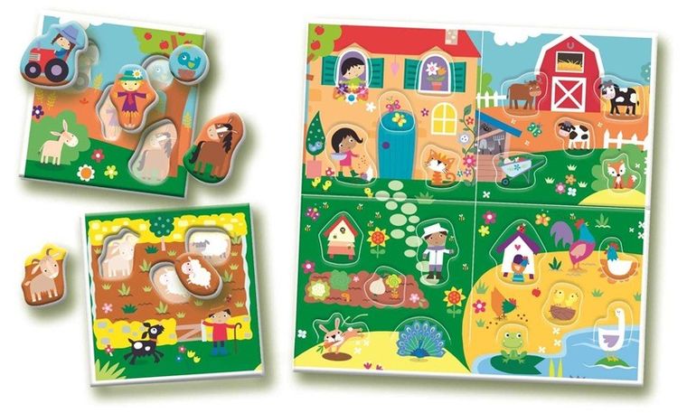 Clementoni, Uczę się Bawiac, Moja Farma, układanka