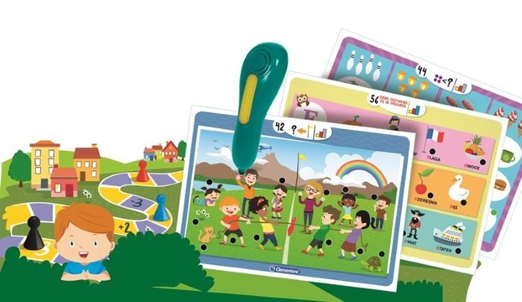 Clementoni, Uczę się bawiąc, Mówiące pióro, 1000 Pytań, gra edukacyjna