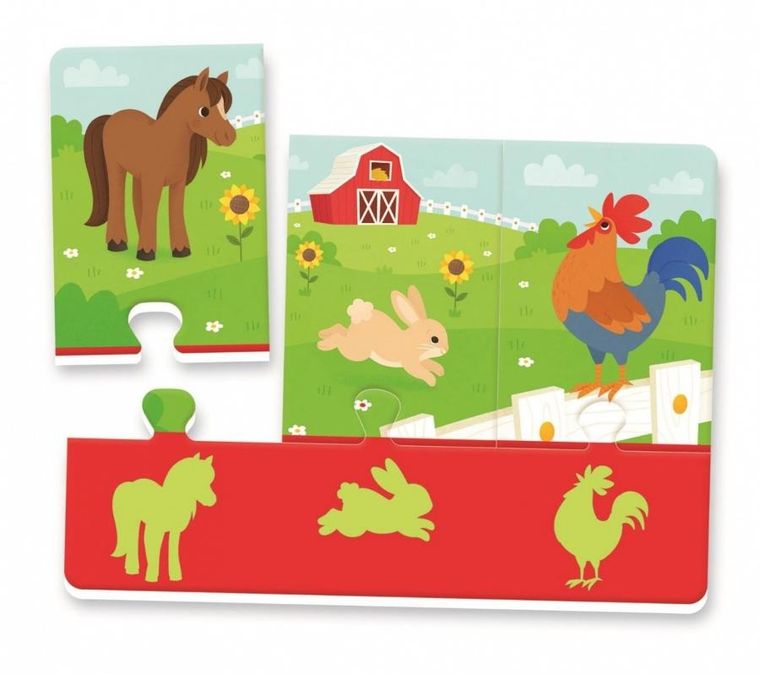 Clementoni, Uczę się bawiąc, Zwierzęta i ich cienie, układanka edukacyjna