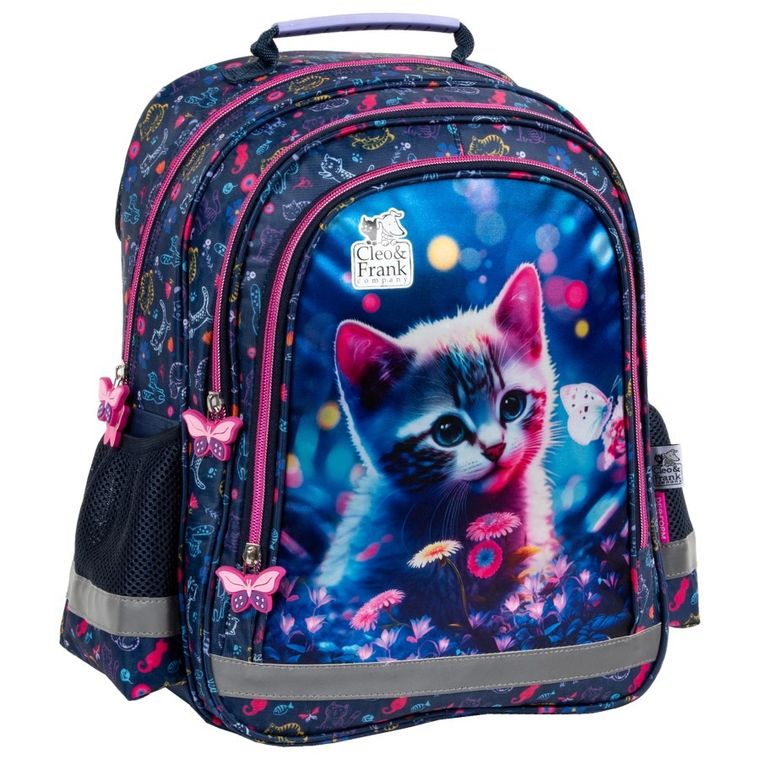 Cleo i Frank, plecak szkolny, 2-komorowy, Kot