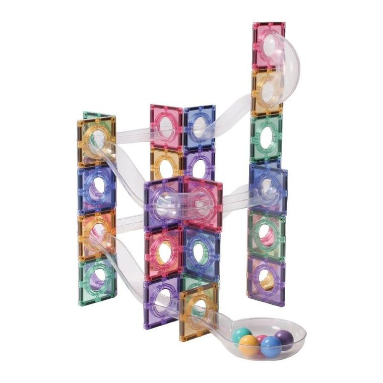 Cleverclixx, Ball Run Clever Pack Pastel, klocki magnetyczne, 110 elementów