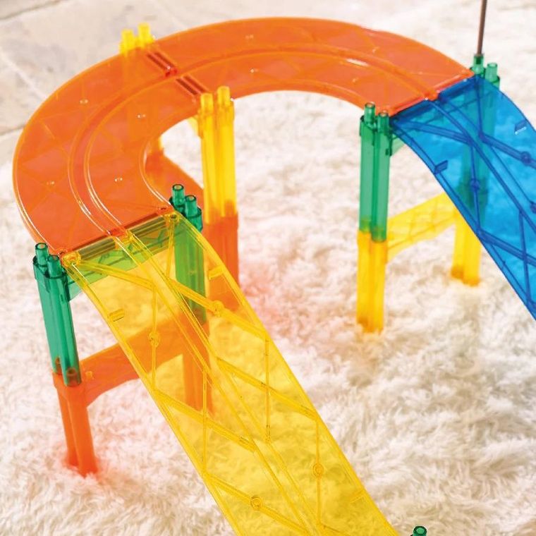 Cleverclixx, Race Track Intense, klocki magnetyczne, 65 elementów