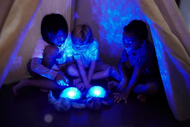 Cloud B, Tranquil Turtle, Żółw podwodny, projektor z pozytywką, różowy