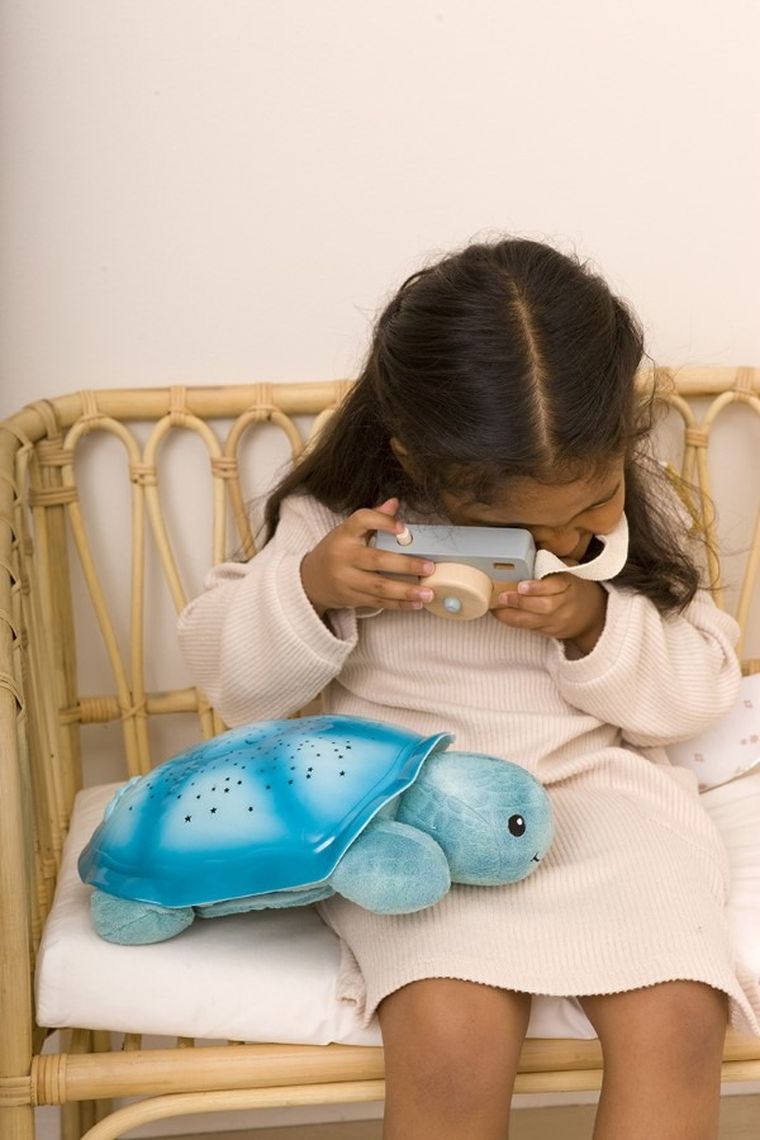 Cloud B, Twinkling Twilight, Turtle Aqua, Żółw, lampka nocna z projekcją świetlną, niebieska