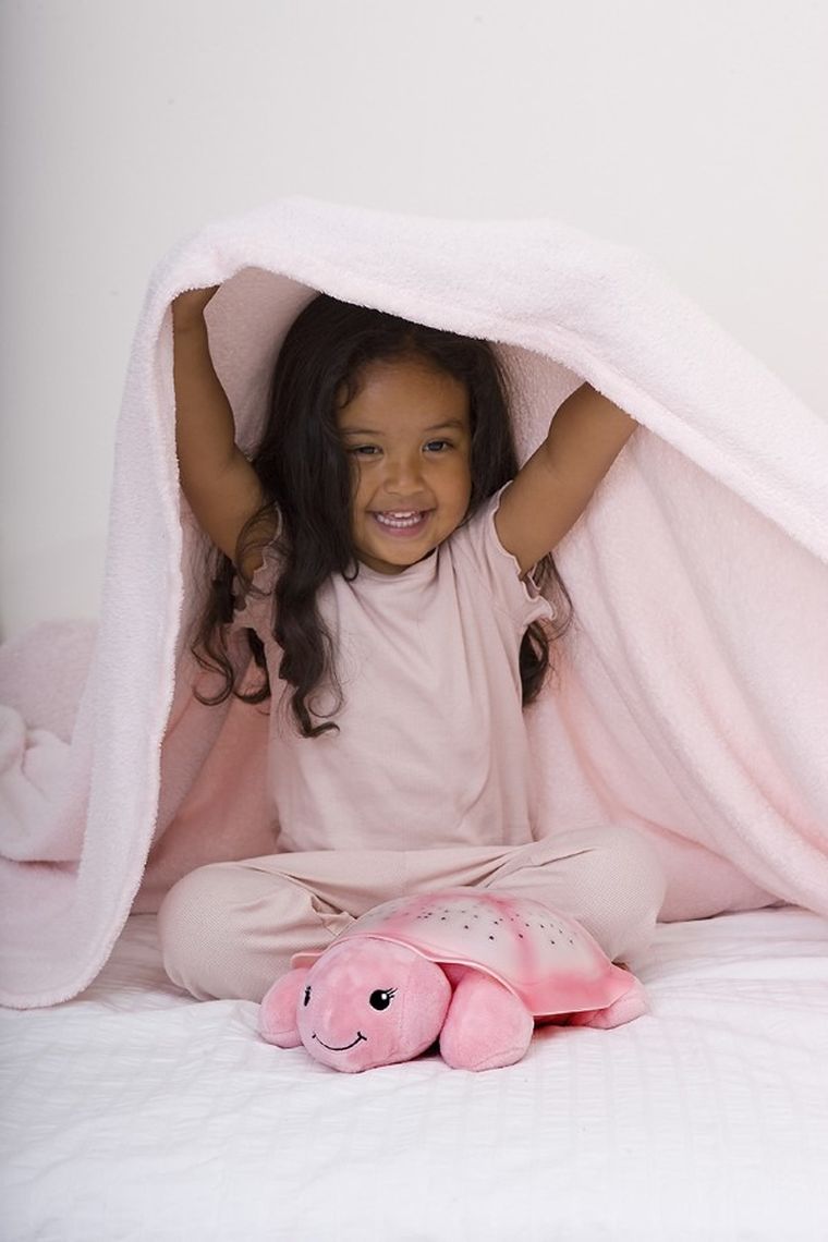 Cloud B, Twinkling Twilight, Turtle Aqua, Żółw, lampka nocna z projekcją świetlną, róż