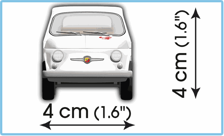 Cobi, 1965 Fiat 595 Abarth, 1:35, klocki, 65 elementów