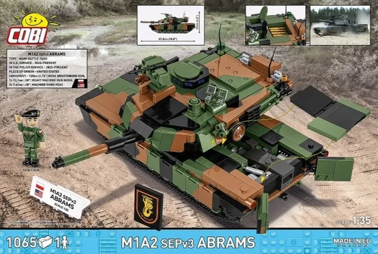 Cobi, Armed Forces, M1A2 Abrams (PL), klocki, 1:35, 1065 elementów