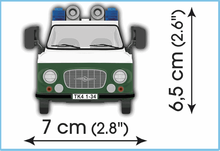 Cobi, Barkas B1000 Polizei, 1:35, klocki, 215 elementów
