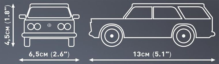 Cobi, FSO 125p Kombi, 1:35, klocki, 90 elementów