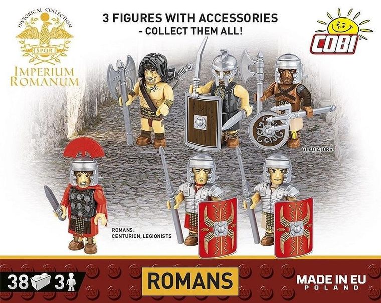 Cobi, Historical Collection Imperium Romanum, Rzymianie, figurki, 3 szt.