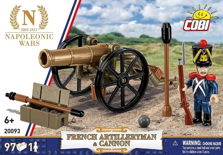 Cobi, Historical Collection, Napoleonic Wars, French Artilleryman & Cannon, klocki, 97 elementów