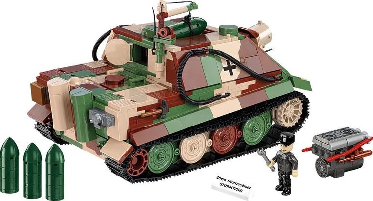 Cobi, Historical Collection WW II, 38 cm Sturmmorser Sturmtiger, klocki, 1:28, 1100 elementów