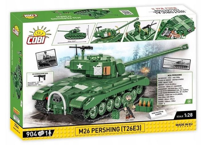 Cobi, Historical Collection WWII, M26 Pershing T26E3, klocki, 904 elementy