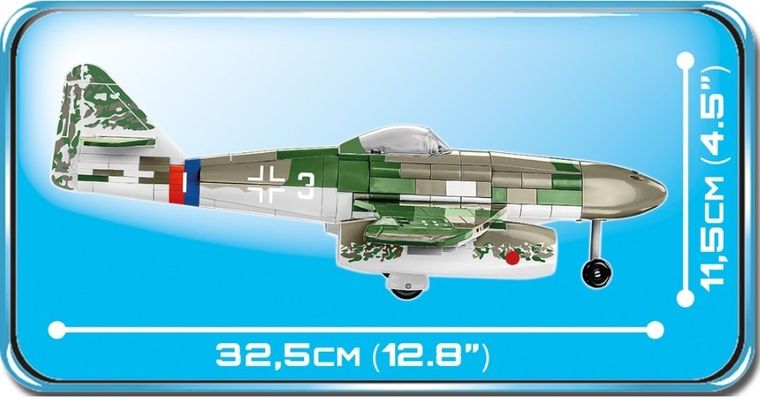 Cobi, Historical Collection, WWII Niemiecki myśliwiec Messerschmitt ME 262A-1A, 390 klocków