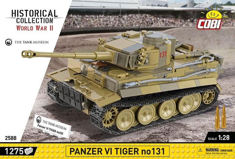 Cobi, Historical Collection WWII, Panzer VI Tiger no131, 1:28 klocki, 1275 elementów