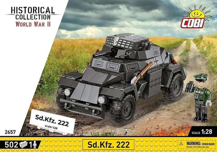 Cobi, Historical Collection WWII, Sd.Kfz., 222, klocki, 502 elementy