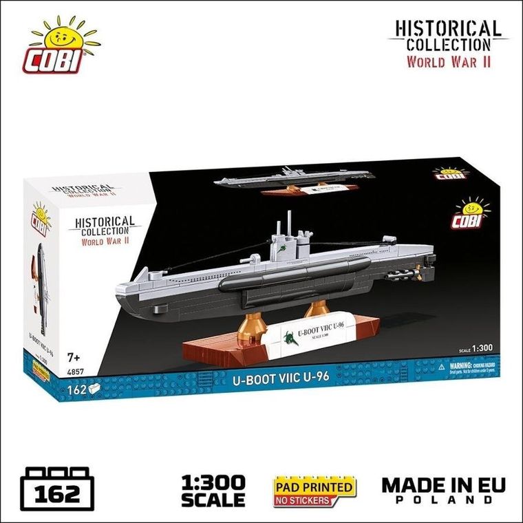 Cobi, Historical Collection, WWII, U-Boot VIIC U-96, klocki, 1:300, 162 elementów