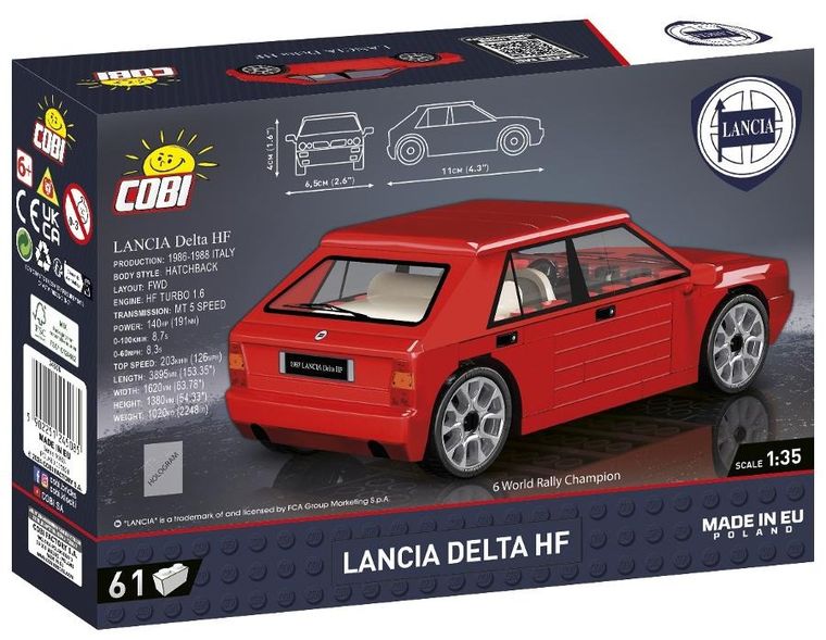 Cobi, Lancia Delta HF 1987, 1:35, klocki, 61 elementów