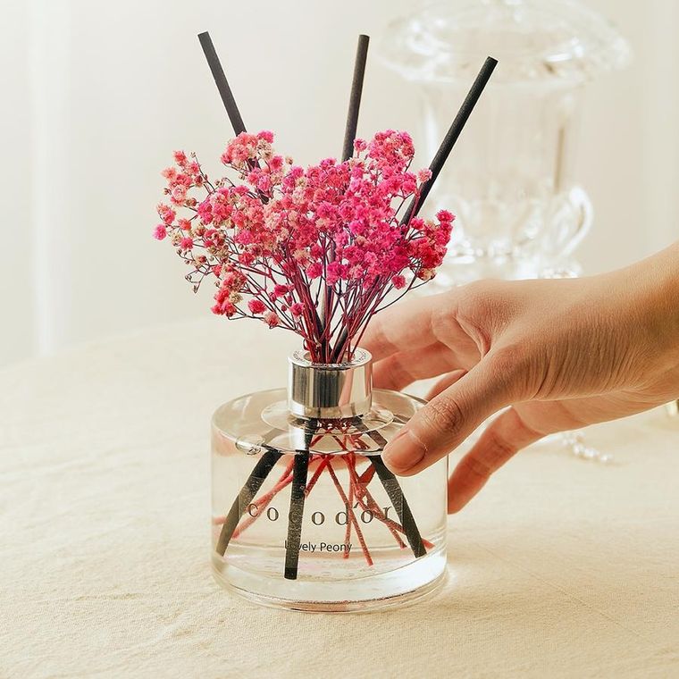 Cocodor, dyfuzor zapachowy z patyczkami i prawdziwymi kwiatami, Pure Cotton, 200 ml