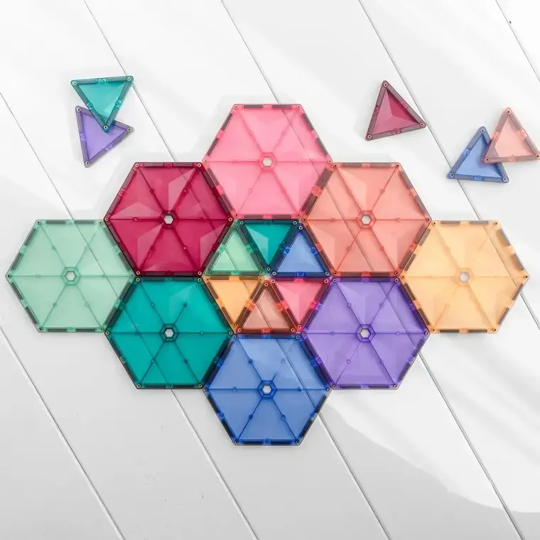 Connetix, Pastel Geometry Pack, klocki magnetyczne, 40 elementów