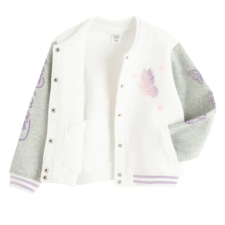 Cool Club, Bluza bejsbolówka dziewczęca, rozpinana, mix