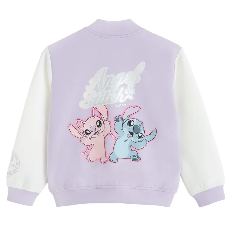 Cool Club, Bluza bejsbolówka dziewczęca, rozpinana, mix, Lilo i Stitch