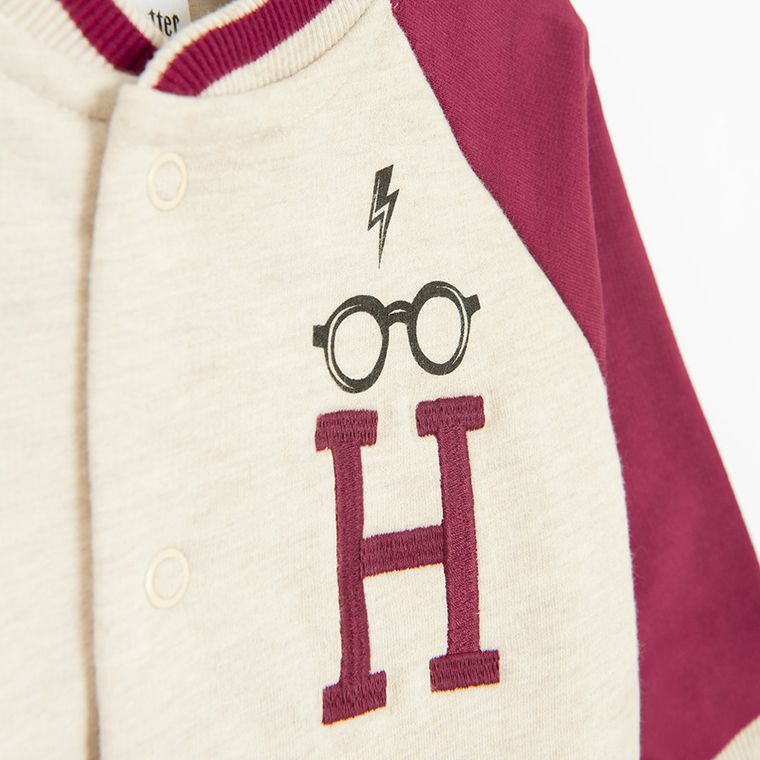 Cool Club, Bluza chłopięca, rozpinana, beżowa, Harry Potter