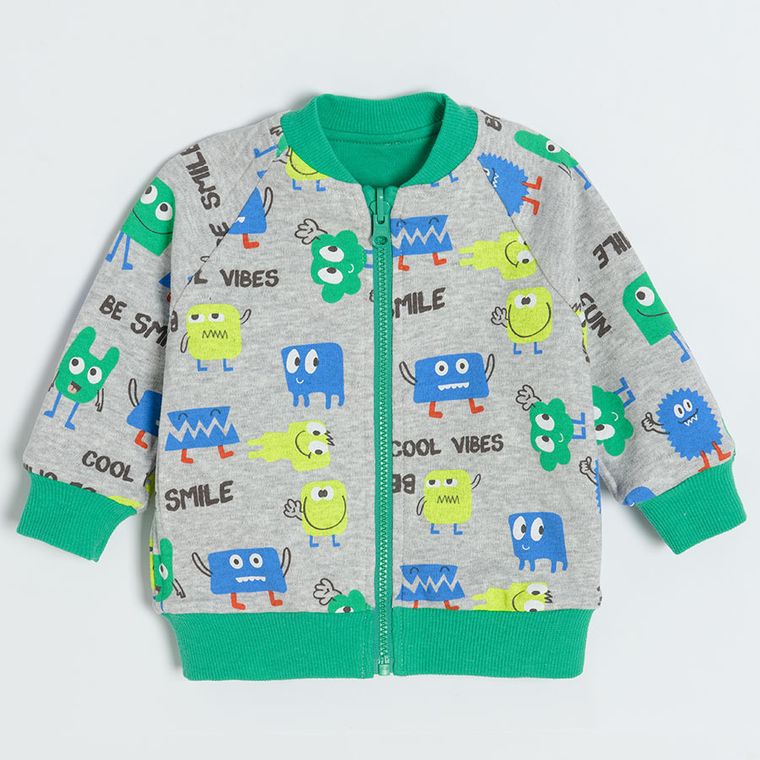 Cool Club, Bluza chłopięca, rozpinana, dwustronna, zielona