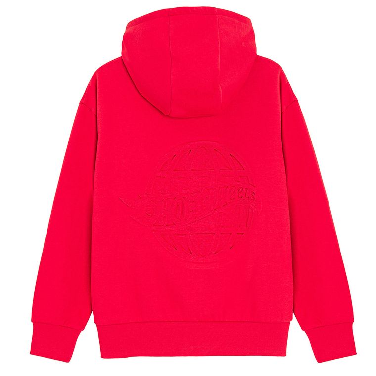 Cool Club, Bluza chłopięca z kapturem, rozpinana, czerwona, Hot Wheels
